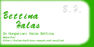 bettina halas business card